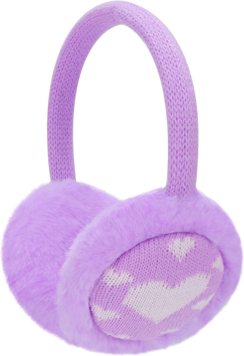 Ztl Kids Knit Earmuffs Winter Outdoor Plush Ear Warmers for Boys Girls 4-16 Years - Image 1